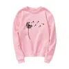 Womens Hoodies Sweatshirts Spring Autumn Wildflower Dandelion Print Women Casual Long Sleeve O Neck Female Cartoon Cute Sweatshirt Femme Clothing 230310