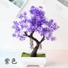 Dekorativa blommor konstgjorda tallsträd monstera persiska gräs eukalyptus växter bonsai hem tillbehör sovrum vardagsrum dekor falskt
