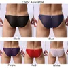Underpants Mens Sexy Mesh Briefs Bikini See-Through Panties Penis Bulge Pouch Thongs Gay Underwear Hip Raise Innerwear Erotic