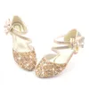 Spor ayakkabı çocuklar prenses kızlar sandaletler parıltı parlak kelebek öğrenci parti dans ayakkabıları 5-13 yıl çocuklar yaz yüksek topuk 230309