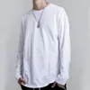 Men's T Shirts Men Solid T-shirt Extended Long Sleeve Shirt Mens Hip Hop Swag Hem Streewear Tops Tee Clothing