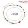 Choker Chokers Boho Fleurs Colorées Perle Collier Collier Pour Femmes Perle Cristal Gravier Graine Perlé D'été Design De Mode Y2K JewelryChoker