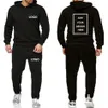 Mens Tracksuits Custom Set Hoodie Sets Men Tracksuit Sportswear HoodiesSweatpant 2 Pieces Male Warm Clothing Pullover Sweatshirts 230308