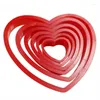 Выпекание формы JX-Lclyl 6pcs красного сердца печенья печенья печенье