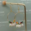 Hoop Earrings Go2Boho Boho Jewelry For Women Stainless Steel Circle Ear Ring Real Pearls Earring 2023 Colorful Beads Handmade Gift