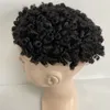 Malaysian Virgin Human Hair Replacement 15mm Curl 7x9 Full Lace Toupees for Black Men