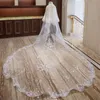 Voiles de mariée Accessoires de mariage Dentelle 4 mètres Voile long fard à joues WAS10149