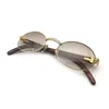 2024年10％オフ高級デザイナーNew Men's and Women's Sunglasses 20％OFF WOOD VINTAGE GLASS RETRO ROUND FREAL GLASSES木製サングラスパーカメンズアイウェアカジア