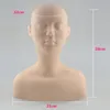 Têtes de mannequin Silicone souple Massage Cosmétologie Maquillage Pratique Formation Tête de mannequin Poupée avec os d'épaule Modèle Outil de pratique de la tête 230310