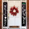 Christmas Decorations Promotion! Porch Sign Welcome And Merry Hanging For Holiday Home Indoor Outdoor Wall De