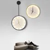 Wall Lamps Nordic Led Lamp Clock Lighting Luxury Art Decoration Living Bedroom Study Sconce Modern Interior Fixture Light