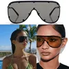 KULER Sonnenbrille für Damen TF1043 Lady Holiday Beach Sonnenbrille Größe 110 3 154 Übergroße Maske UV400 mit Originalverpackung
