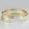 バングルシンプルなファッション調整可能なブレスレットDainty Gold Classic Open Bracelet Femme for女性男性カップルクールジュエリー