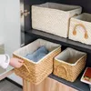 Корзины для хранения хранения с хранениями с ручками Sundries Toys Organizer Организатор коробка для белья плетена