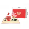 Mother's Day Festive 3D Three-dimensional Greeting Card Paper Carving Thank-you Card Blessing Cards Women's Day Creative Gift