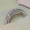 Eheringe, schlicht, für Damen, Party, Finger, schillernder kubischer Zirkon, Jahrestag, weiblicher Geschenkantrag, Ring, zeitloser klassischer Schmuck