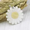 Pendant Necklaces Alloy White And Yellow Sunflower Natural Abalone Shell Silver-plated DIY Necklace Women Hand Made Jewelry Making Design