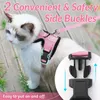 Cat Collars Leads Pet Harness and Leash for Walking Escape Proof Soft Adjustable Vest Harnesses s Breathable Reflective Strips Jacket 230309