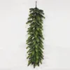 Decoratieve bloemen PE -blad gecodeerd kerst rotan decor. Cane DIY Materiaal Krans Home Hanger Artificial Green Wicker Garland Drop
