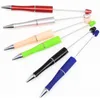 Sublimatie Ballpoint Pen Bead Diy aangepaste pen Plastic Beadable Pens Beads School Office Writing Supplies briefpapier bruiloft cadeau