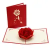 Love -Postcard 3D POPT UP بطاقات المعايدة حفل زفاف الذكرى السنوية للأزواج زوجة الزوج يدويًا مصنوعًا من عيد الحب هدية Z0310