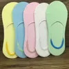 Women Socks 10pcs 5pairs Low Cut Sock Show Women's Ankle Invisible Anti-slip Candy Color Lady's Female Sox Woman