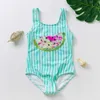 One-Pieces 3 ~ 16 ans enfant en bas âge bébé filles maillots de bain arc-en-ciel paillettes filles maillot de bain haute qualité filles natation tenue enfants vêtements de plage W0310