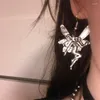 Brincos Dangle Declaração de moda vintage Punk Goth Pingente de fada de fada para mulheres Cruz Drop Jewelry Gothic Wicca Acessórios