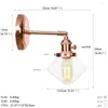 Lampes murales IWHD Style nordique Lampe en or rose à côté de la chambre Salle de bain Miroir Lumière Diamant Verre Rétro Lumières Luminaire Wandlamp LED