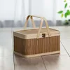 Förvaringskorgar Seagrass Plant Basket Breakfast Serving Tray Snacks Basket Woven Bread Basket Wicker Servering Basket Woven Picnic Basket 230310