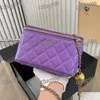 Classic Golden Ball Women Mini Cosmetic Bag Matelasse Chain Leather Quilted Shopping Travel Shoulder Bag Luxury Crossbody Designer Handbag Coin Purse Clutch 16CM