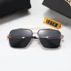 European and American fashion double-beam cutting edge metal sunglasses for men 2023 new Downey Street