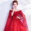 Partykleider Langes, schulterfreies Wickelkleid in Rot für Damen und Mädchen, Abschlussballkleid, Party-Abendkleid, Performance-Kleid 230310