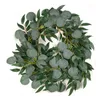 Dekorativa blommor 1.8m konstgjorda eukalyptus Garland Hemväggdekor Silver Dollar Greenery Leaves Vine Romantic Wedding Arch