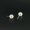 Earing Women's commute simple high-level sense ins network red temperament 925 circle silver needle bright pearl earrings