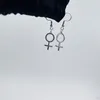 Kolczyki Dangle Symbol Symbol Stunki do dziewcząt stal ze stali nierdzewnej Kobieta Kobieta Urok Urok Oświadczenie Płeć Biżuteria Feministyczna