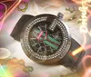 Famosos relojes de lujo con diamantes de cristal para hombre y mujer, movimiento de cuarzo, esfera grande, correa de tela de goma, reloj, regalos, precio al por mayor