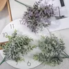 Flores decorativas Eucalipto artificial deixa galhos de plantas plásticas decoração de casamento falsa decoração de festa de natal Decoração de folhagem falsa
