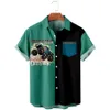 Camisas casuales para hombres para hombre Retro Racing Solapa suelta Pecho Bolsillo Manga corta Funky Hawaiian 230309