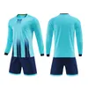 Ensembles de course pour hommes Survetement Football Kit Shorts Enfants Maillot de football à manches longues Costume Kits de football Futbol Formation Uniforme Ensembles Personnalisé 230309