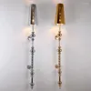 Lámparas de pared Lámpara moderna Bola de metal apilada Cromo Dorado Plata Led Sconce Luz Decoración del hogar Luces de interior Accesorio de iluminación