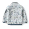 Jackets Spring Autumn Winter Child Kid Clothes Baby Boys Dinosaur Outwear Polar Fleece Soft Warm 230310