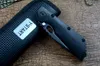 Cuchillo de bolsillo táctico SMF Strider D2, hoja plegable, rodamiento de bolas, fibra de carbono, llama, mango de titanio para caza táctica al aire libre