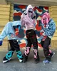 السراويل رجالي harajuku y2k سراويل البضائع السراويل السراويل السراويل النساء الموضة أزياء الشارع الجيوب القديمة الساق الساق عالية الساق جدا القوطية الزواج 230310