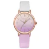 HBP Gradient Womens Watch Quartz Movement Watch Teather Двухцветный ремешок золотой металлический рамки повседневные деловые часы.