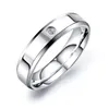 10-year-old factory direct micro-diamond stainless steel ring titanium couple ring smooth simple single diamond ring 269t