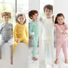 Piżama zima piżama dzieci bawełniane dzieci piżamę dziewczynę ubrania domowe ubranie Pijama High talia szaty chłopców snem Wua8831 230310