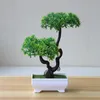 Flores decorativas útiles bonsái falso Mini en maceta árbol de escritorio ligero Artificial sin cuidado