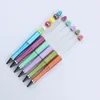 Sublimation Ballpoint Pen Bead DIY Custom Pen Plastic Beadable Pens Beads School Office Writing Supplies Stationery Wedding Gift