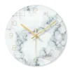 Wall Clocks 1 Pcs Nordic Marble Wall Clock Modern Minimalist Bedroom Art Clocks Personality Creative Living Room Fashion Wall Watch 230310